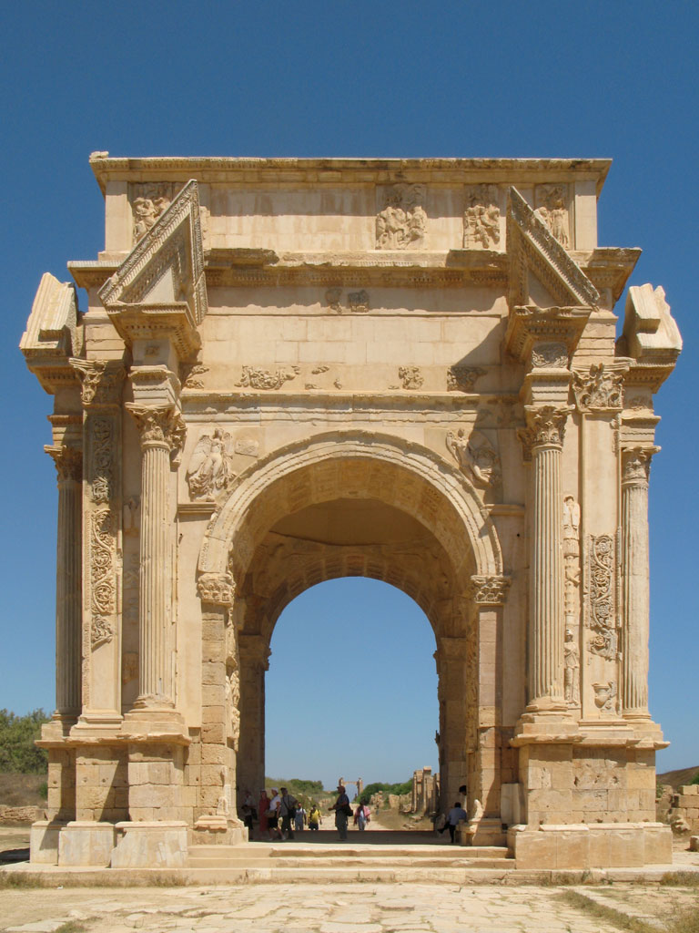 Arch of Septimius Severus, close view.